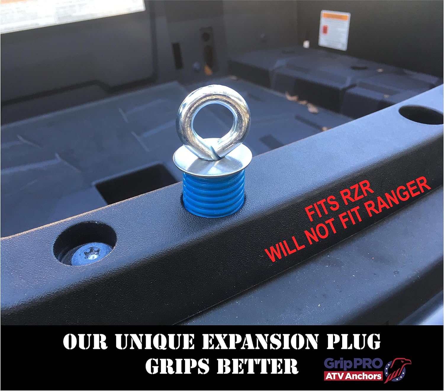 GripPRO ATV Anchors to Fit Polaris Lock & Ride ATV Tie Down Anchors fits RZR, Sportsman and Ace - Set of 6 Anchors - These DO NOT FIT Ranger: Automotive