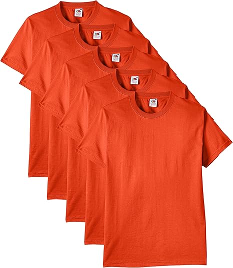 Magliette fruit of the loom heavy t-shirt (pacco da 5) uomo 61-212-0