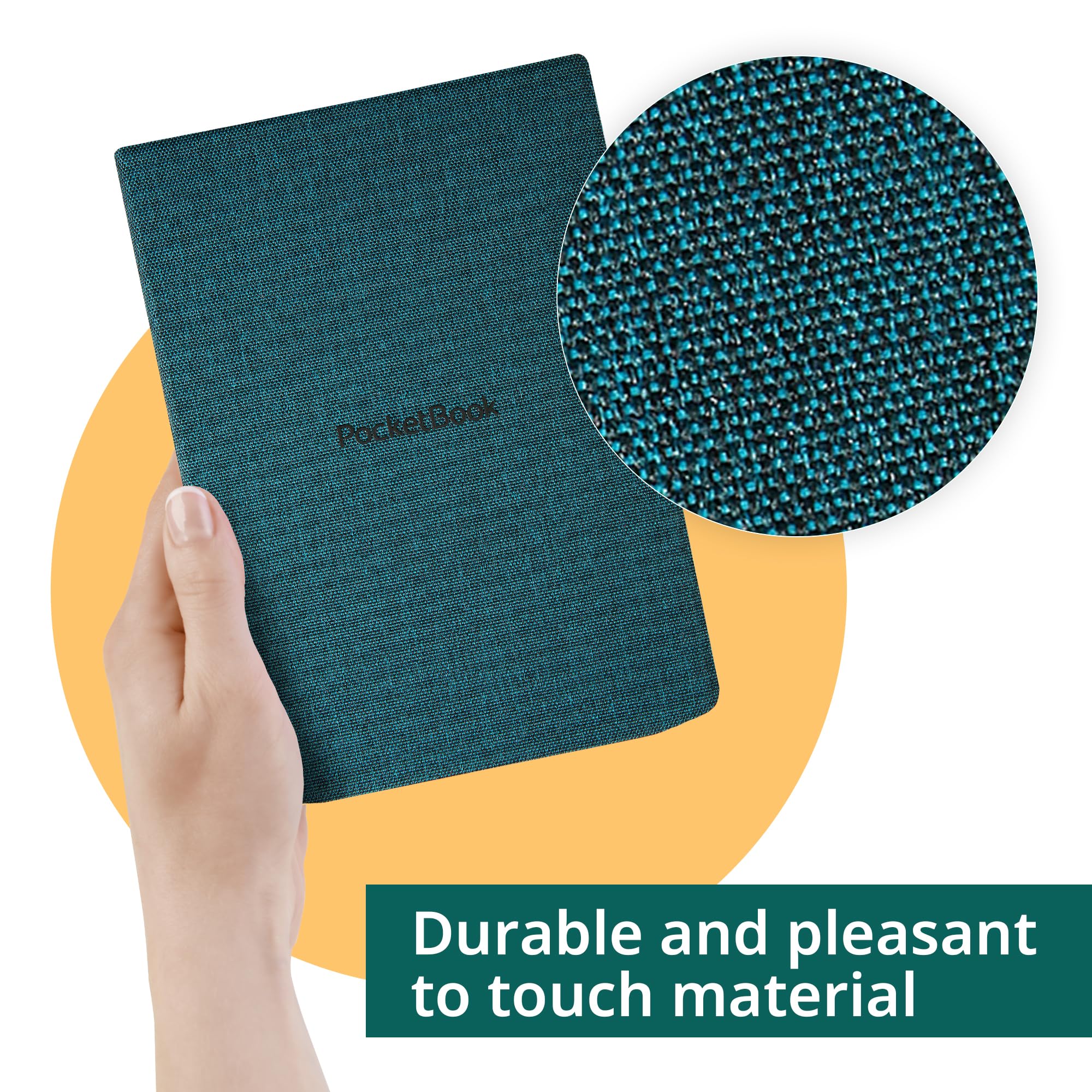 PocketBook E-Reader Cover for InkPad 4 & InkPad Color 2 | Flip Cover with Smart Sleep Function | Durable Protection | Lightweight Covers Perfect for Travel | E-Book Reader Case in Sea Green
