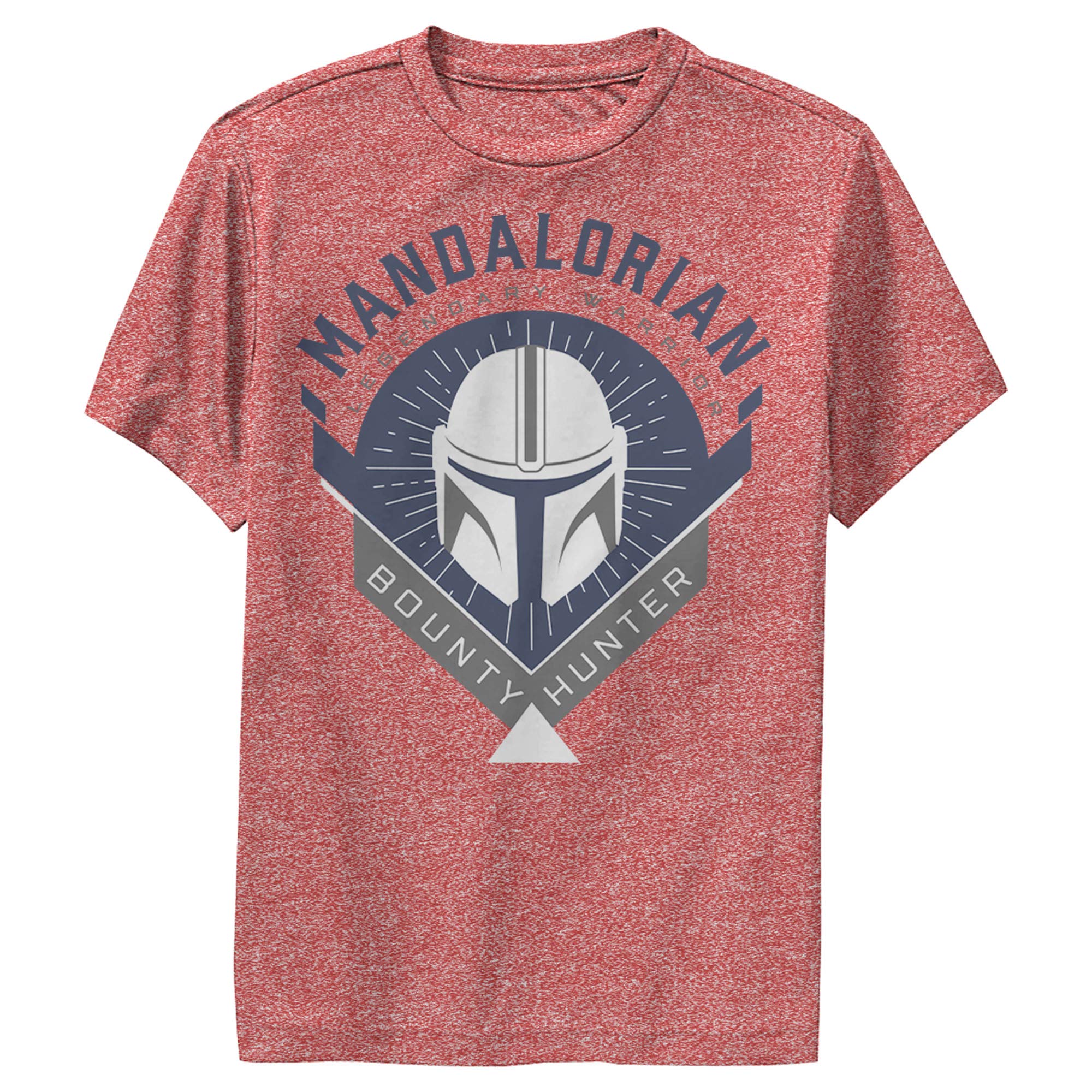 Photo 1 of STAR WARS Boy's The Mandalorian Warrior Emblem Performance Tee - Red Heather - Large