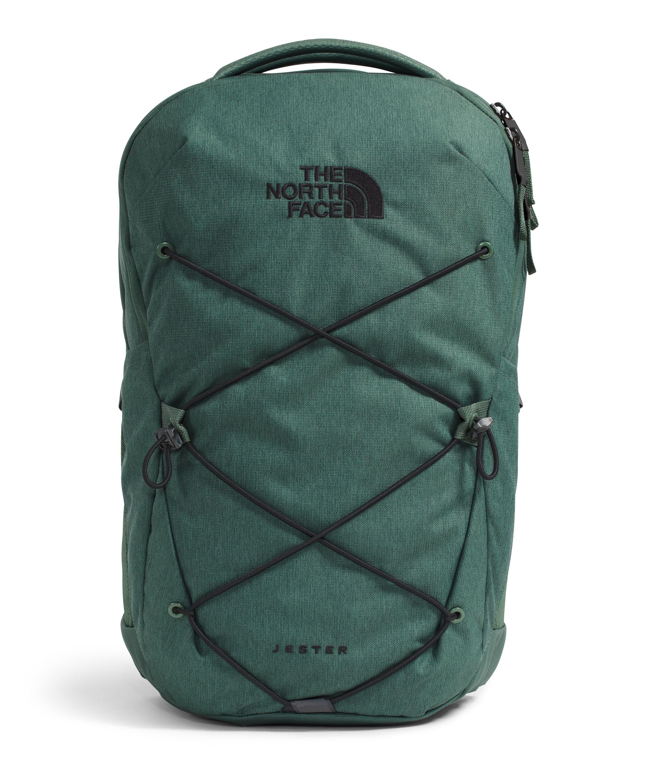 The North Face Jester Everyday Laptop Backpack | Commuter Daypack with Water Repellent Finish, 16" Laptop Sleeve, Huge Main Compartment, Duck Green Dark Heather/TNF Black, One Size Image