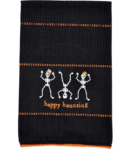Mud Pie Halloween Coffin Cracker Dish & Skeleton Towel Set – Spooky 2-Piece Decor - View #4