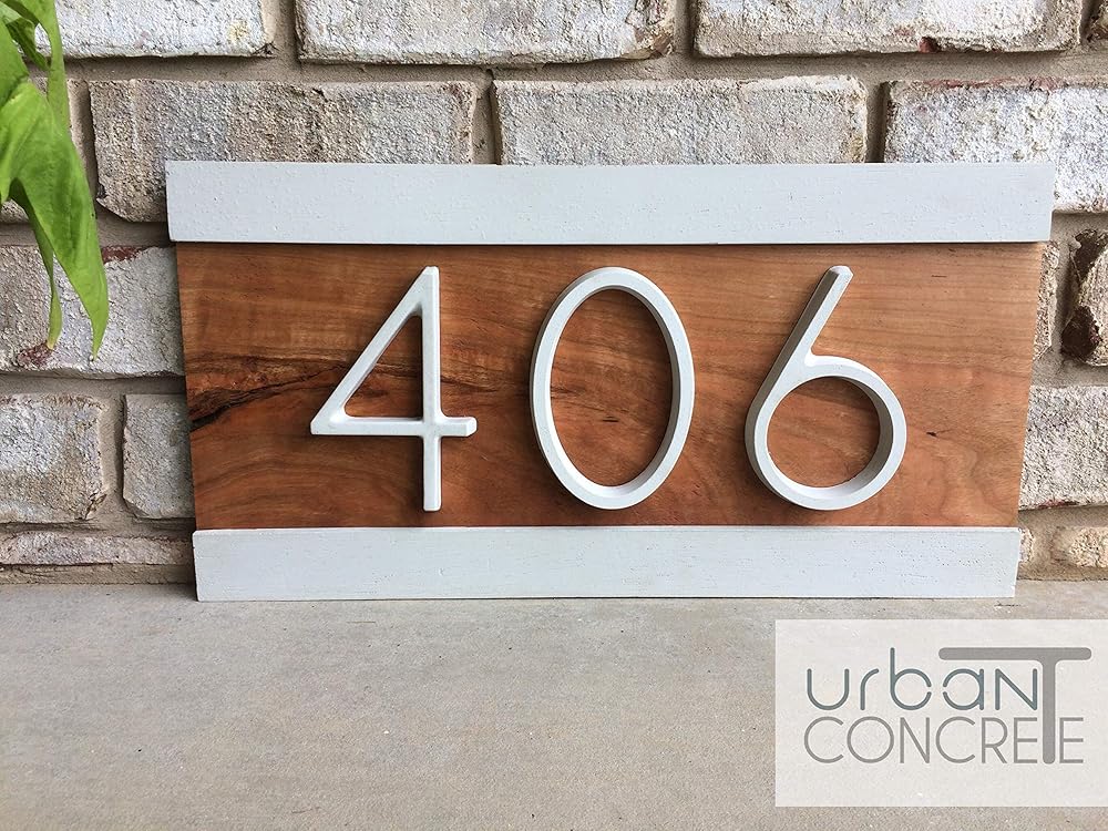 Modern House Numbers, House Numbers Sign, Modern,Wood and