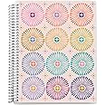Erin Condren Modern Geometric Coiled Notebook, 7x9 Productivity, Platinum Coil