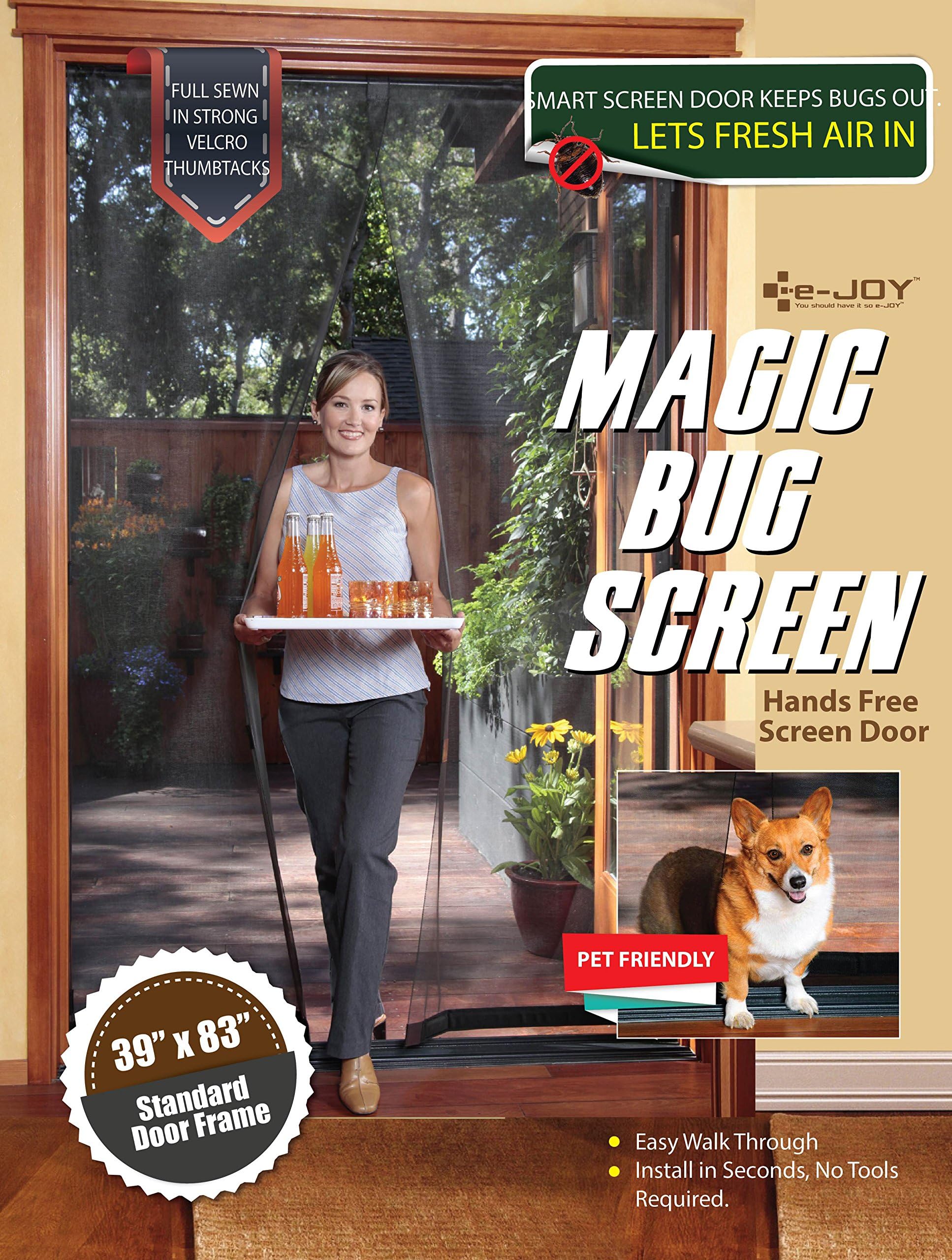 Laylala® Magnetic Screen Door,Full Frame Velcro,Screen Size 39x83-Keep Any Annoyance of Flying Pests Out,While Letting the Cool Breeze In! With Durable,Tear-Resistant Mesh | Kid & Pet Friendly