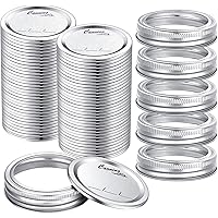 45-Count Regular Mouth Canning Lids with 12 Count Rings for Ball, Kerr Jars - Split-Type Metal Mason Jar Lids for…