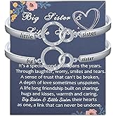 BNQL Big Sister Little Sister Bracelets Gifts Sister Bracelet for 2 Sister Jewelry from Sister Birthday Gifts