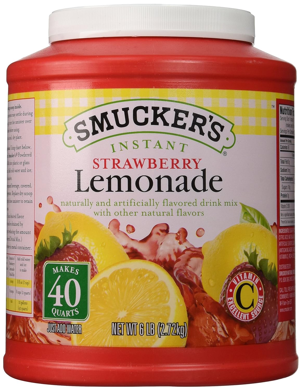 SMUCKER'S Instant Strawberry Lemonade, 40 Quarts!