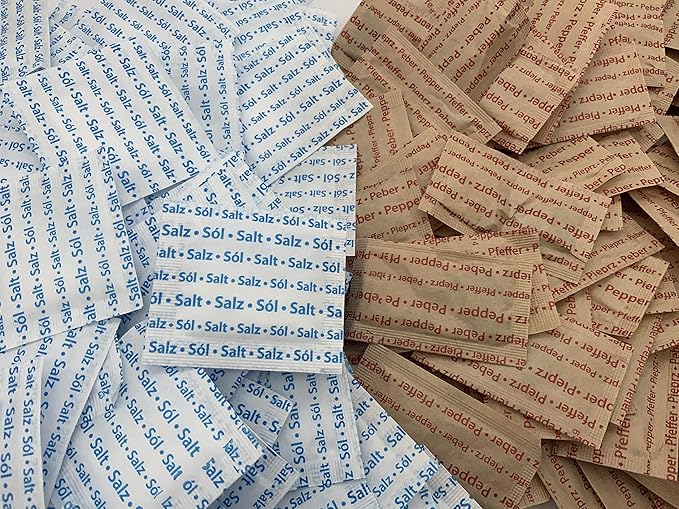 Salt & Pepper Sachets Individual Packets (Salt & Pepper, 1000