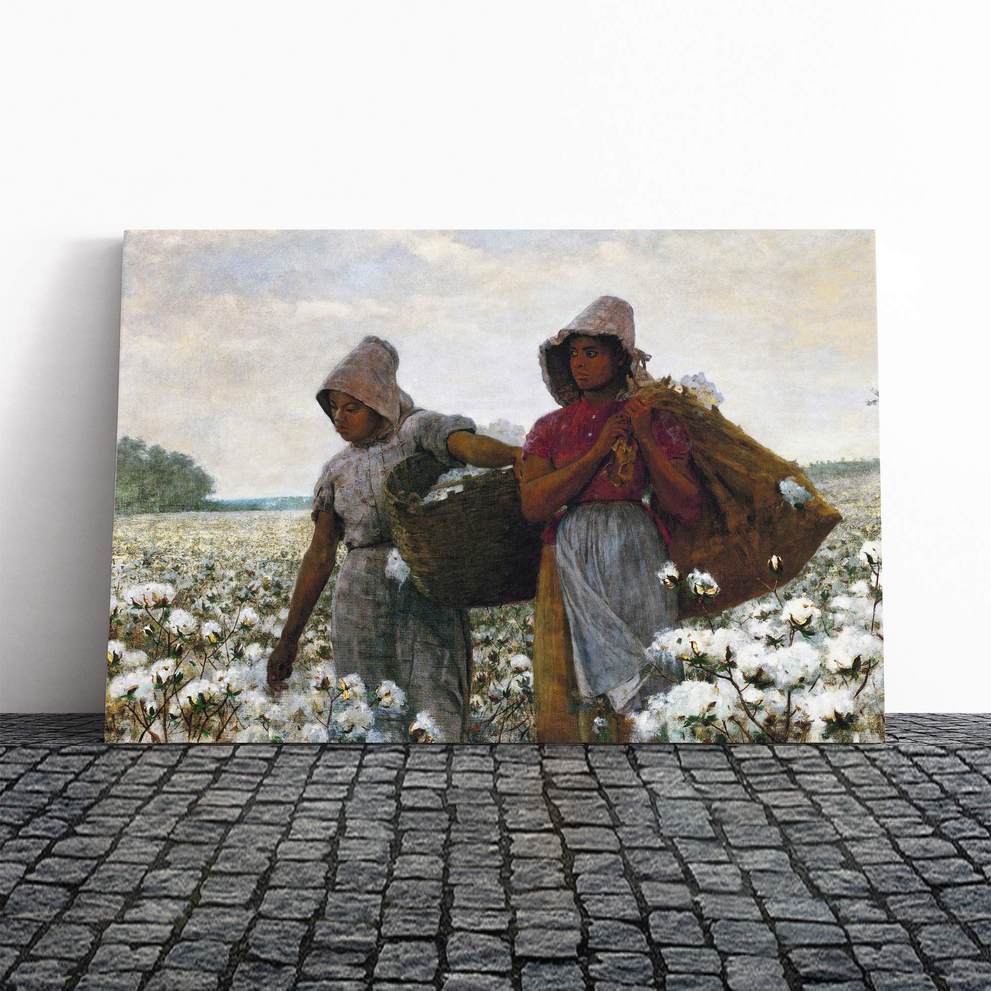 Winslow Homer The Cotton Pickers Canvas Print | Gallery Wrapped 30mm Frame Wall Art | 20x14 inches | Ready to Hang | Modern Picture | Living Room Bedroom Lounge Office