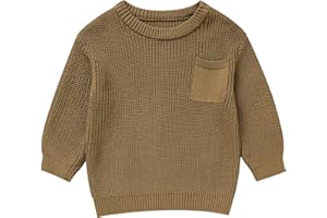 Viworld Toddler Girl Knit Sweater Blouse Pullover Warm Crewneck Long Sleeve Tops for Toddler Boy Fall Winter Clothes