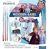 Disney Frozen 2 Double-Sided Wooden Easel with 25-Foot Coloring Paper Roll AS46283, Multicolor