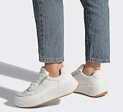 LUCKY STEP Women's Platform Sneakers Rhinestone