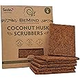 BeMind Coconut Scrubber(6) - Natural Dish Scrubber | Eco Friendly & Non-Scratch Coconut Husk Scouring Pad