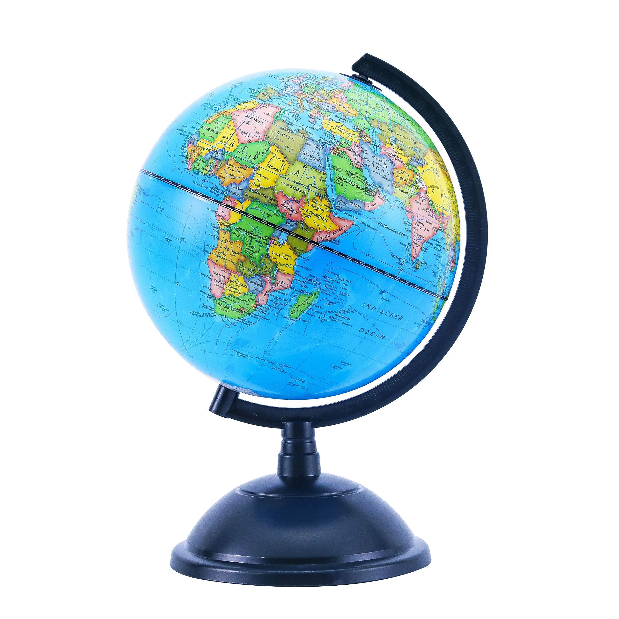 Exerz Educational World Globe 20cm Swivel Rotating Desk Top Globe - Diameter 20cm (Germany)