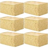 Fovths 6 Packs Luau Grass Table Skirt Fringe Straw Grass Skirt 108 x 30 Inch Hibiscus Hawaiian Table Skirts Rectangle Tropical Luau Party Decorations for Hawaiian Luau Decorations