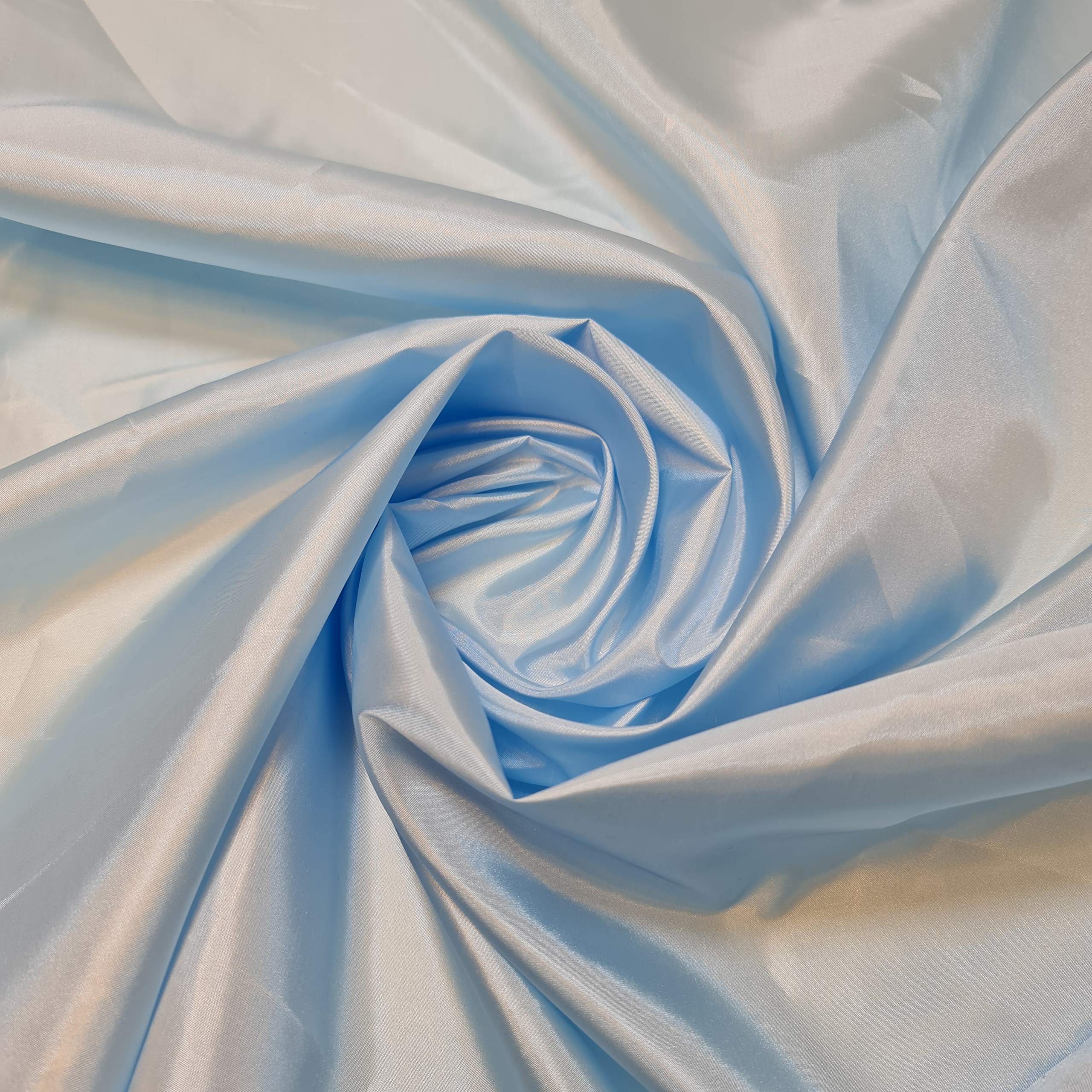 Habotai Dress Skirt Jacket Anti Static Lining Decor Fabric 150cm STH Available in 45 Colours (Pale Blue, 5 Meter)