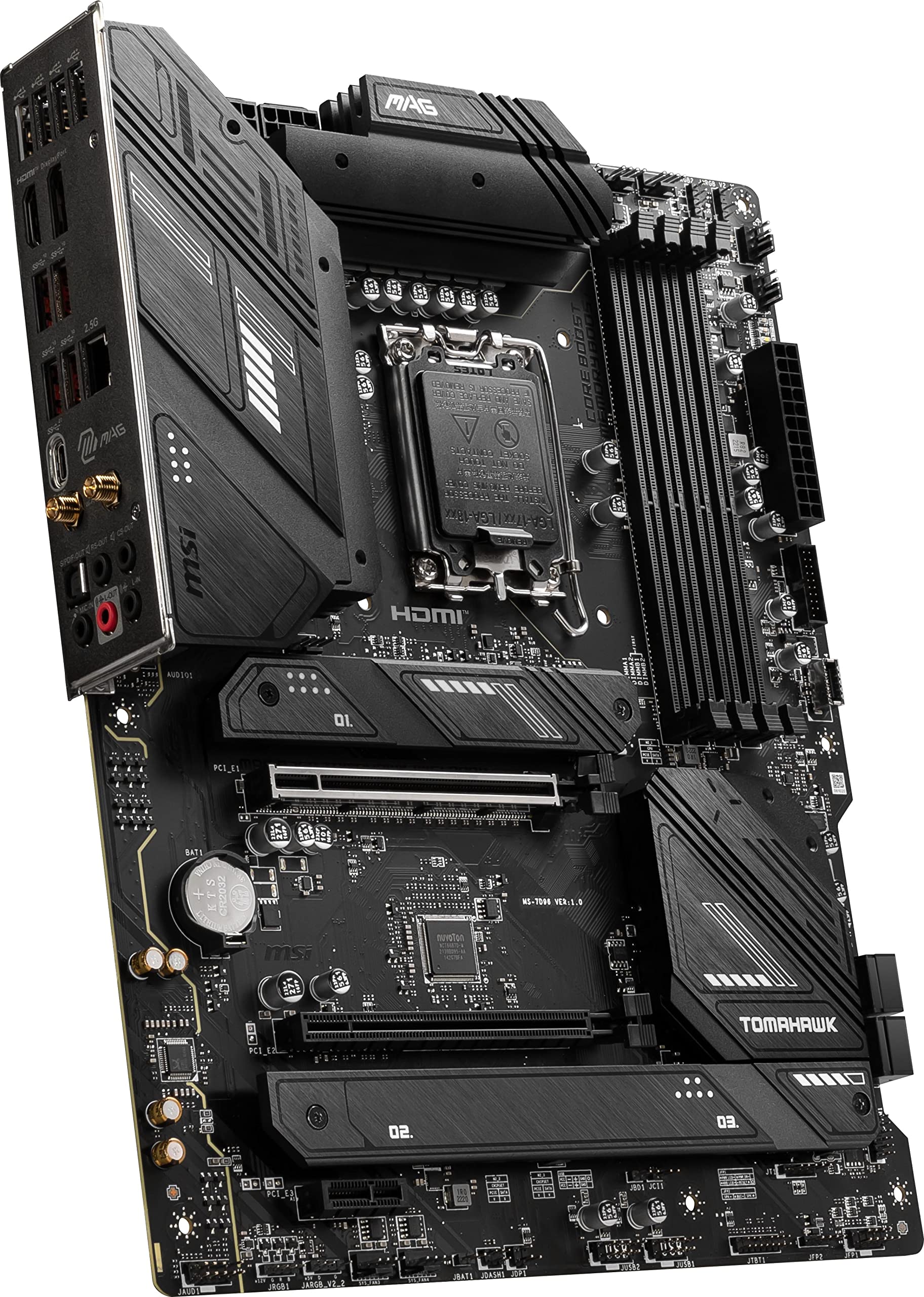 MSI MAG B760 Tomahawk WiFi DDR4 Gaming Motherboard (Supports 12th/13th/14th Gen Intel Processors, LGA 1700, DDR4, PCIe 5.0, M.2, 2.5Gbps LAN, USB 3.2 Gen2, HDMI/DP, Wi-Fi 6E, Bluetooth 5.3, ATX)