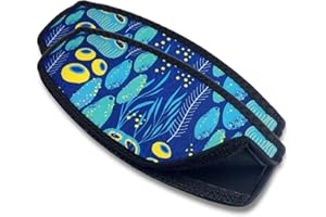 FLOW SWIM GEAR Flow Scuba Gear Diving Slap Strap with Hook and Loop Fastener - Neoprene Cover for Dive and Snorkel Mask Straps