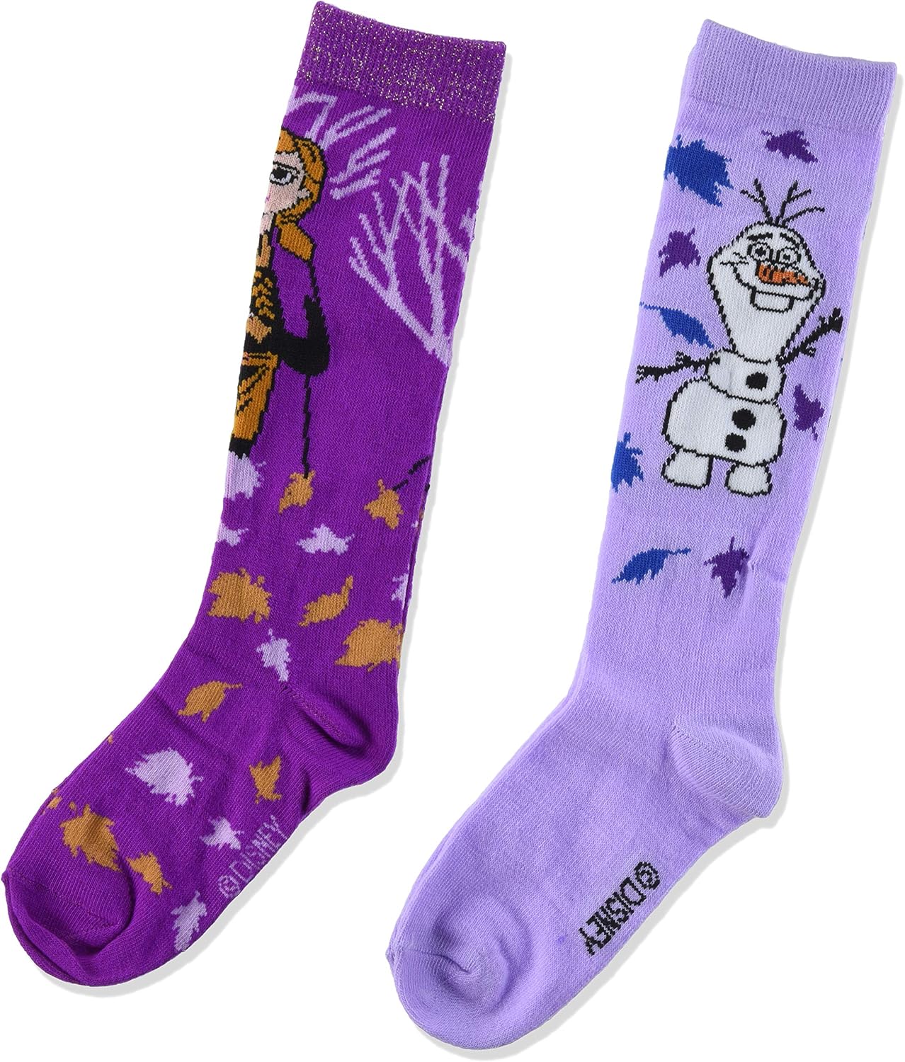 Disney Frozen Girls 2 Pack Knee High Socks Clothing