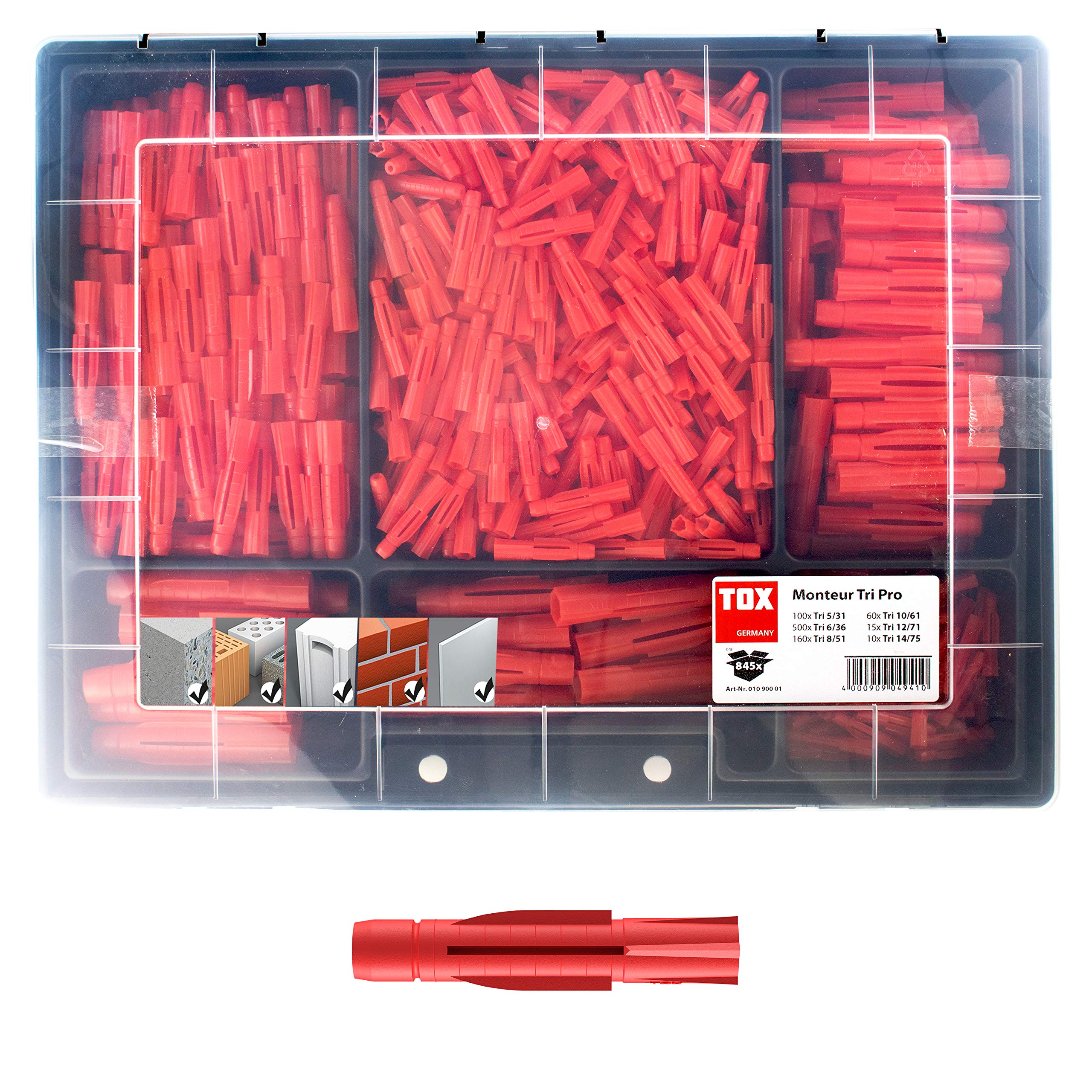 TOX standard assortment Tri Pro Monteur 845 pcs, 01090001