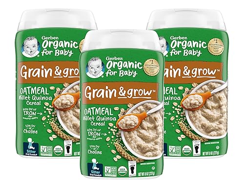 Gerber Organic for Baby Grain Grow 2nd Foods Cereal, Oatmeal