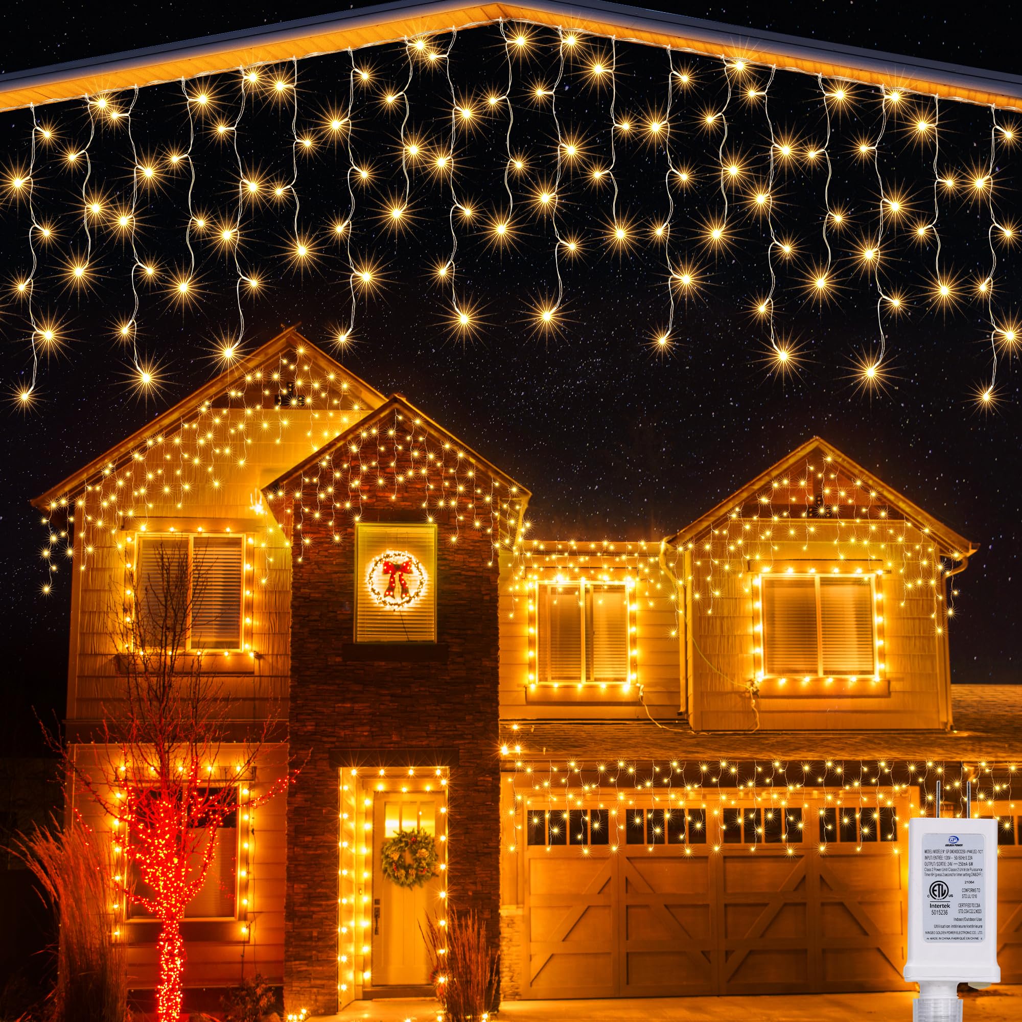 Photo 1 of ***MISSING PARTS***
Joomer Christmas Icicle Lights - 65FT String Lights Outdoor Waterproof, 8 Modes Timer Connectable Plug-in String Light for Eaves, Roofs, Christmas Decorations (Warm White, Non-Connectable)