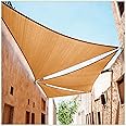 ColourTree CTSLT Custom Size Order to Make 14' x 23' x 26.9' Sand Beige Right Triangle Sun Shade Sail Canopy Mesh Fabric UV Block UPF50 - Commercial Heavy Duty - 190 GSM - 3 Years Warranty