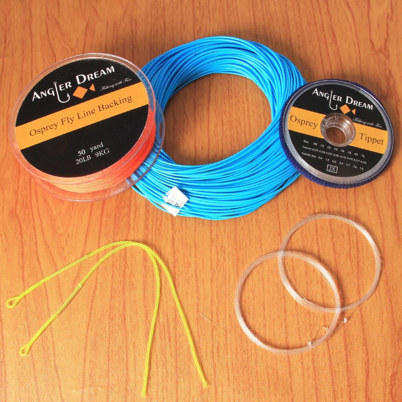 AnglerDream WF Fly Fishing Line Kit 1 2 3 4 5 6 7 8 9WT Fly Fishing Line Leader Braided Backing Fish Line