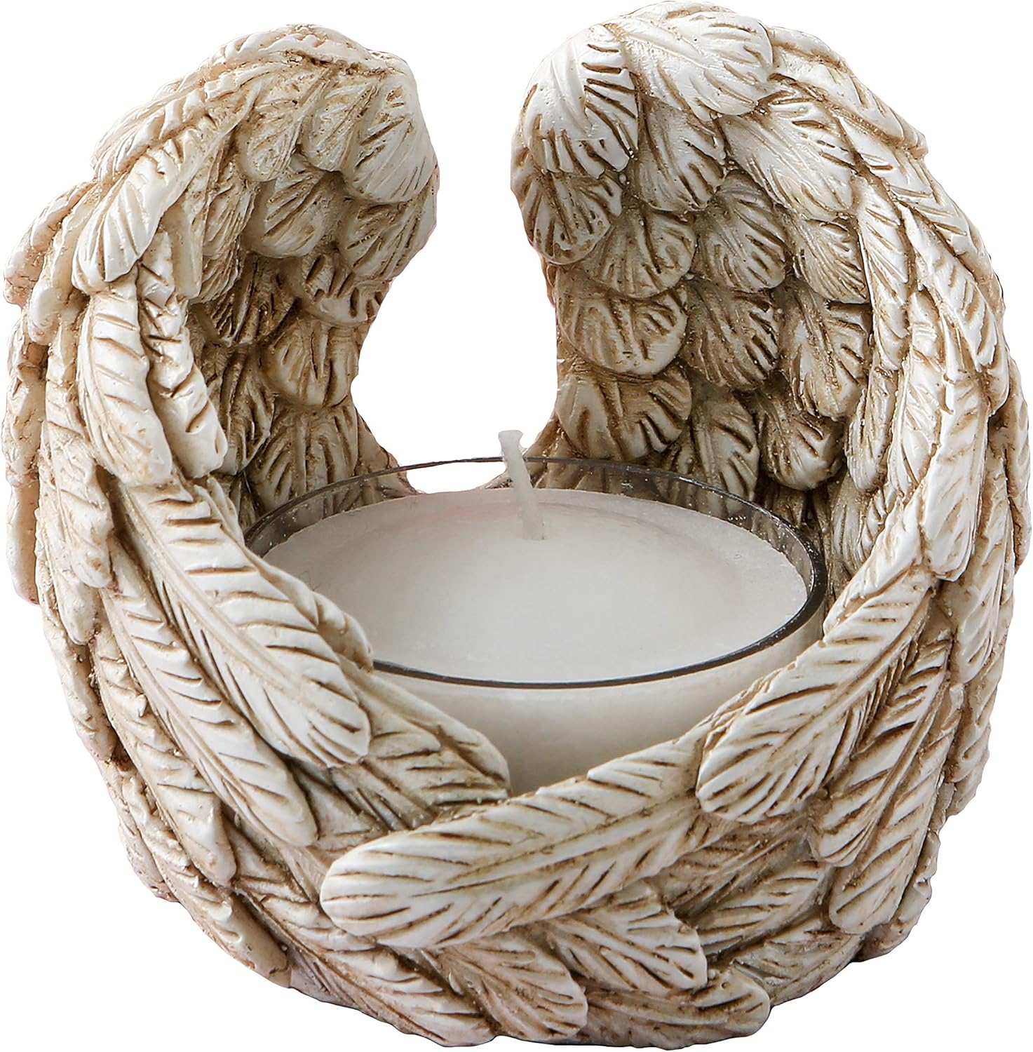 FASHIONCRAFT 8770 Guardian Angel Wings Tealight Candle Holder, Christening Favor, Baptism Favor, Communion, Religious Favor, Set of 2: Kitchen & Dining