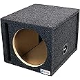 Atrend 15SQV 15 Inch Single Vented Subwoofer Enclosure - Nickel Finish Terminals