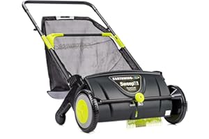EARTHWISE POWER TOOLS BY ALM Earthwise LSW70021 21-Inch Width Leaf & Grass Push Lawn Sweeper, Black