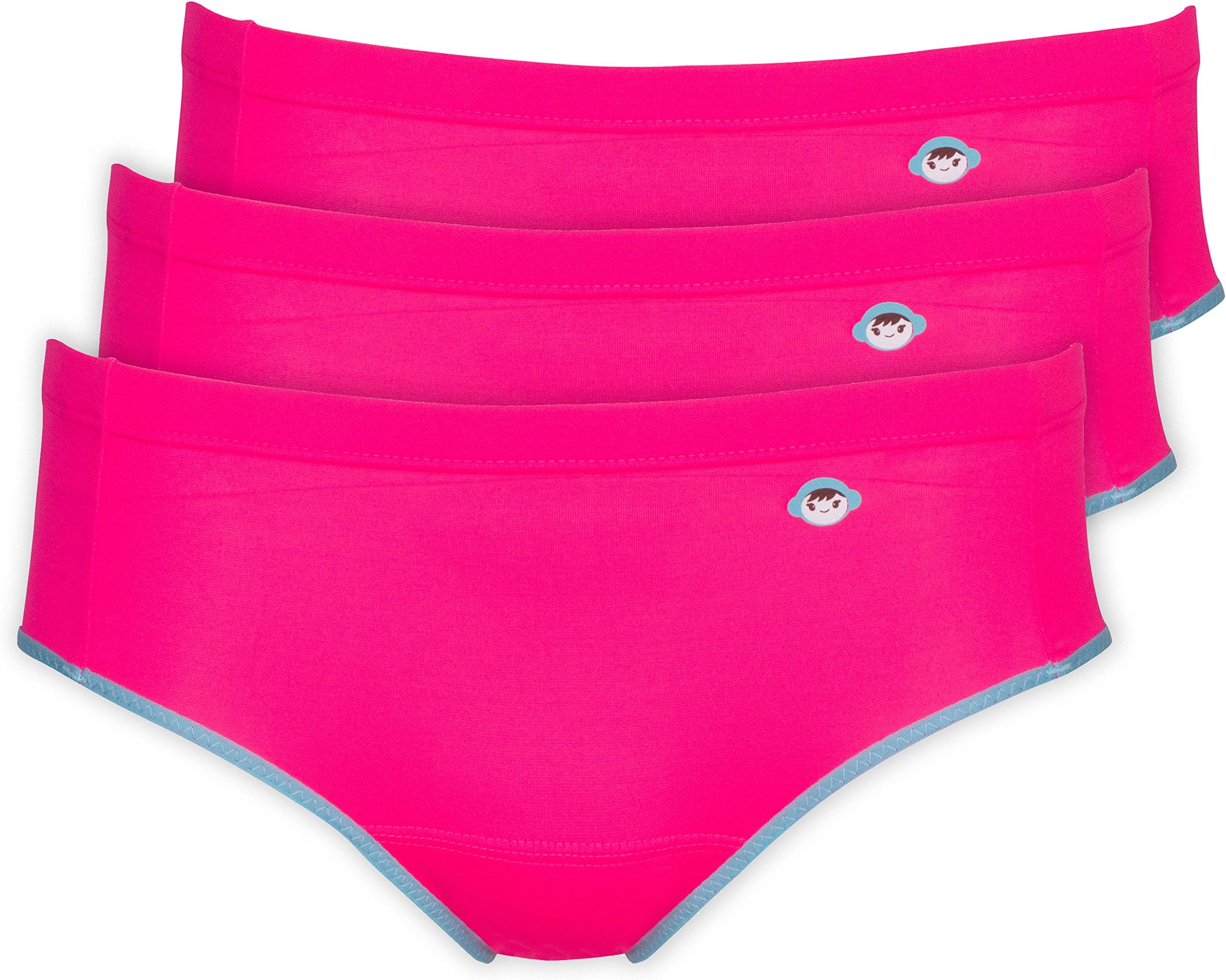 HAPPYZ No Leak Period Panties for Teen Girls Pink 3Pk. Medium (Ages12/14)