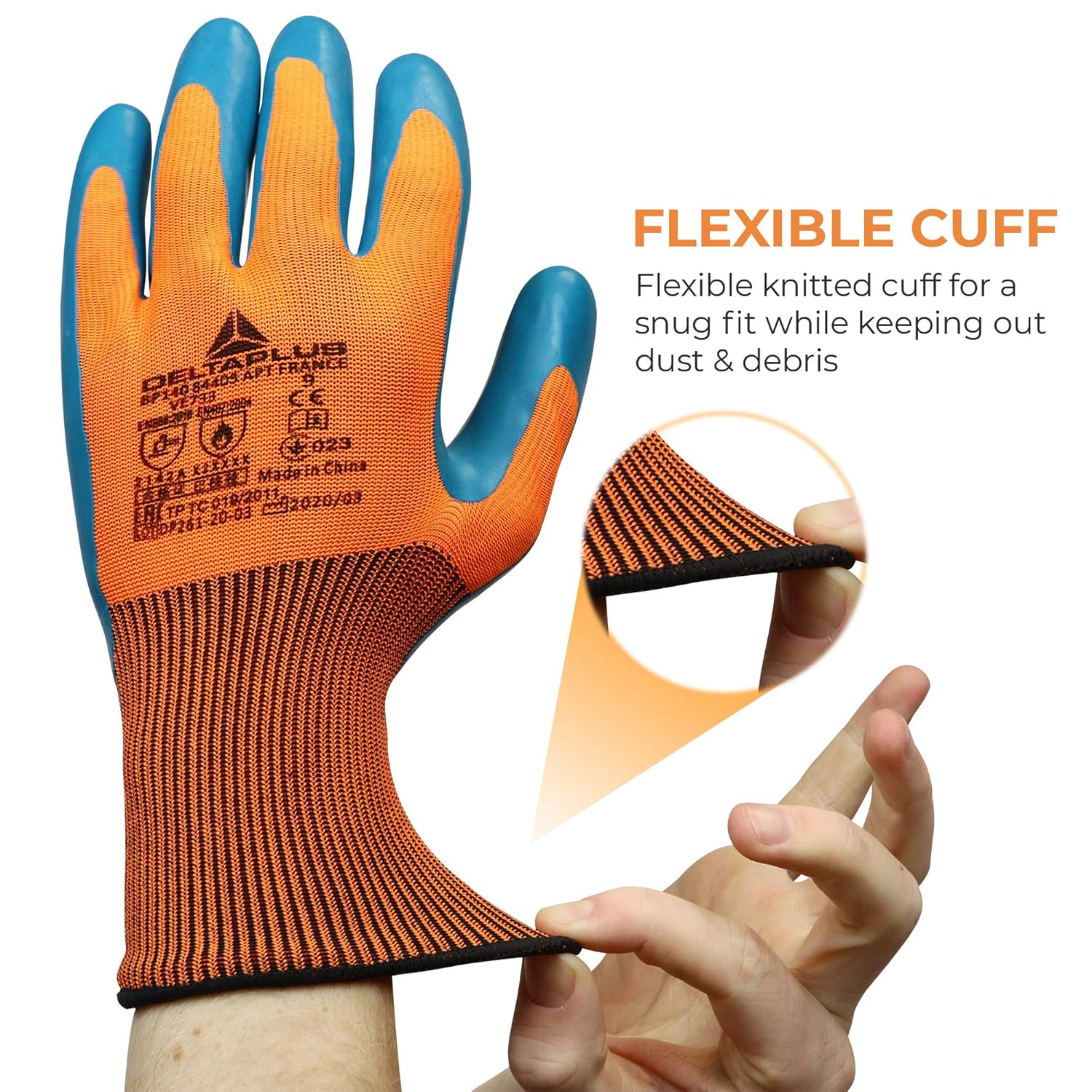 3 works Mechanic Work Gloves with Latex Nitrile Microfoam Grip, Cut Resistant for Safety - Image 3
