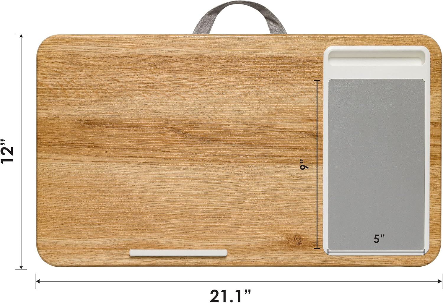 LapGear Home Office Lap Desk with Device Ledge, Mouse Pad, and Phone Holder - Oak Woodgrain - Fits Up to 15.6 Inch Laptops - Style No. 91589 : Office Products