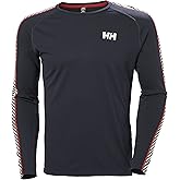 Helly-Hansen LIFA Active Stripe Crew Men's Baselayer - Breathable, Moisture-Wicking Thermal Shirt for Outdoor Activities