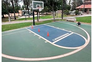 Ronan Sports Complete Easy Basketball Court Marking Kit | Complete Key & 3 Point Lines | Rigid & Reusable Cardboard Stencil | Paint Options Available | Made in USA