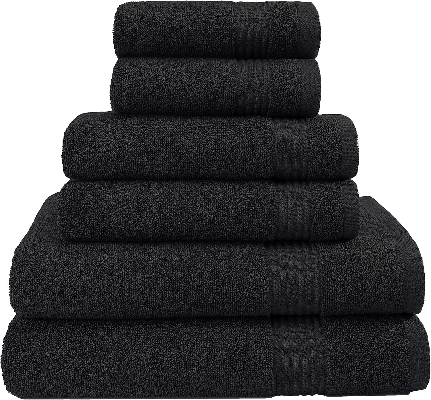 Hotel & Spa Quality, Absorbent & Soft Decorative Kitchen & Bathroom Sets, 100% Turkish Genuine Cotton 6 Piece Towel Set, Includes 2 Bath Towels, 2 Hand Towels, 2 Washcloths - Sky Blue: Kitchen & Dining