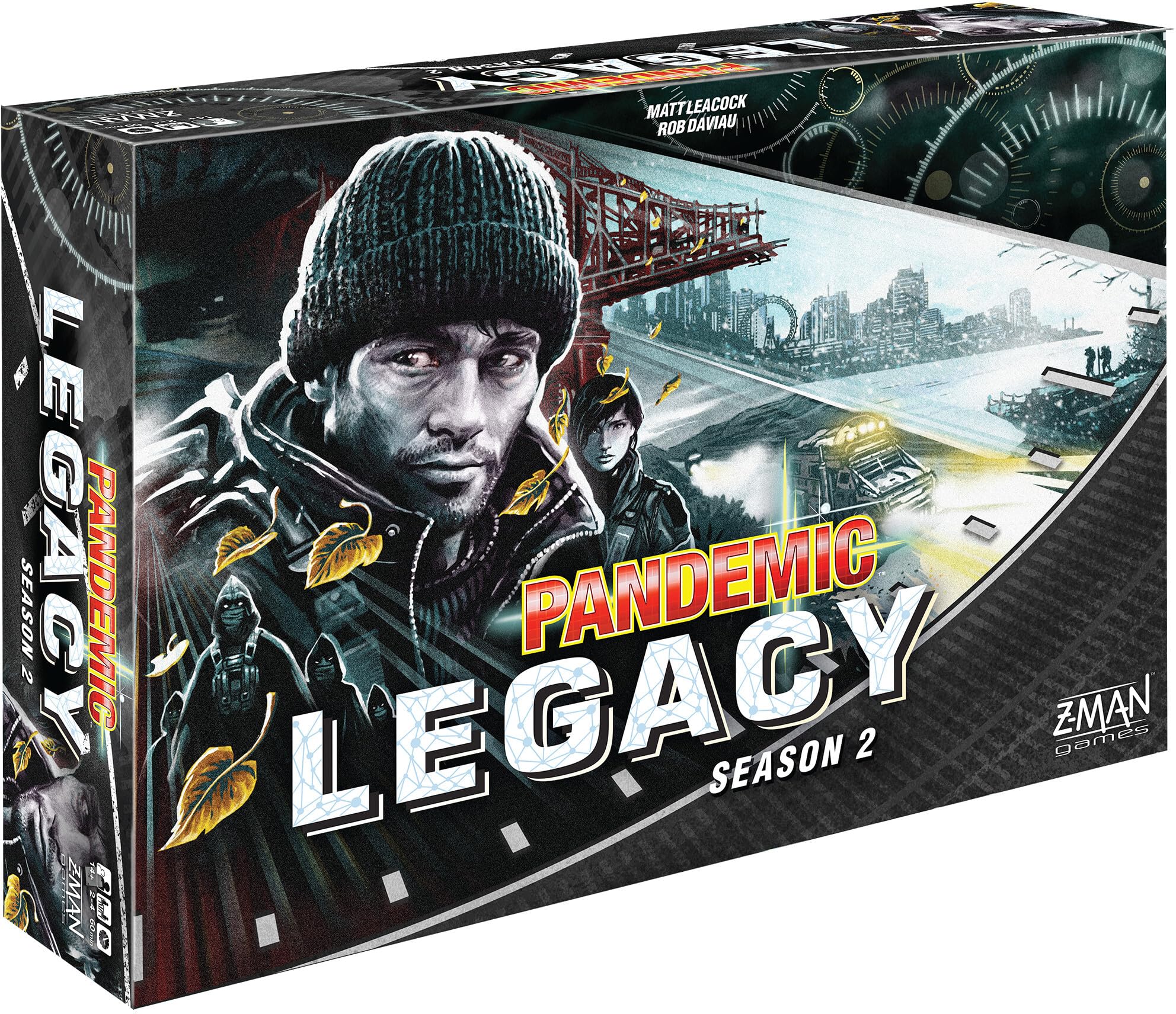 Z-Man Games, Pandemic Legacy Season 2 Black Edition, Board Game, Ages 14+, For 2 to 4 Players, 60 Minutes Playing Time