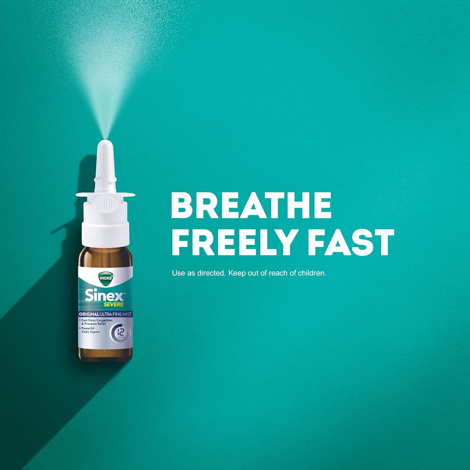 Vicks Sinex SEVERE Sinus and Nasal Spray, Ultra Fine Mist, .5 Fl Oz: Health & Personal Care