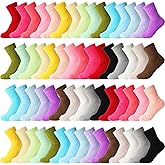 Handepo 60 Pairs Women Fuzzy Socks Bulk Winter Warm Soft Fluffy Crew Sleeping Slipper Socks for Indoor Valentine's Day Gifts