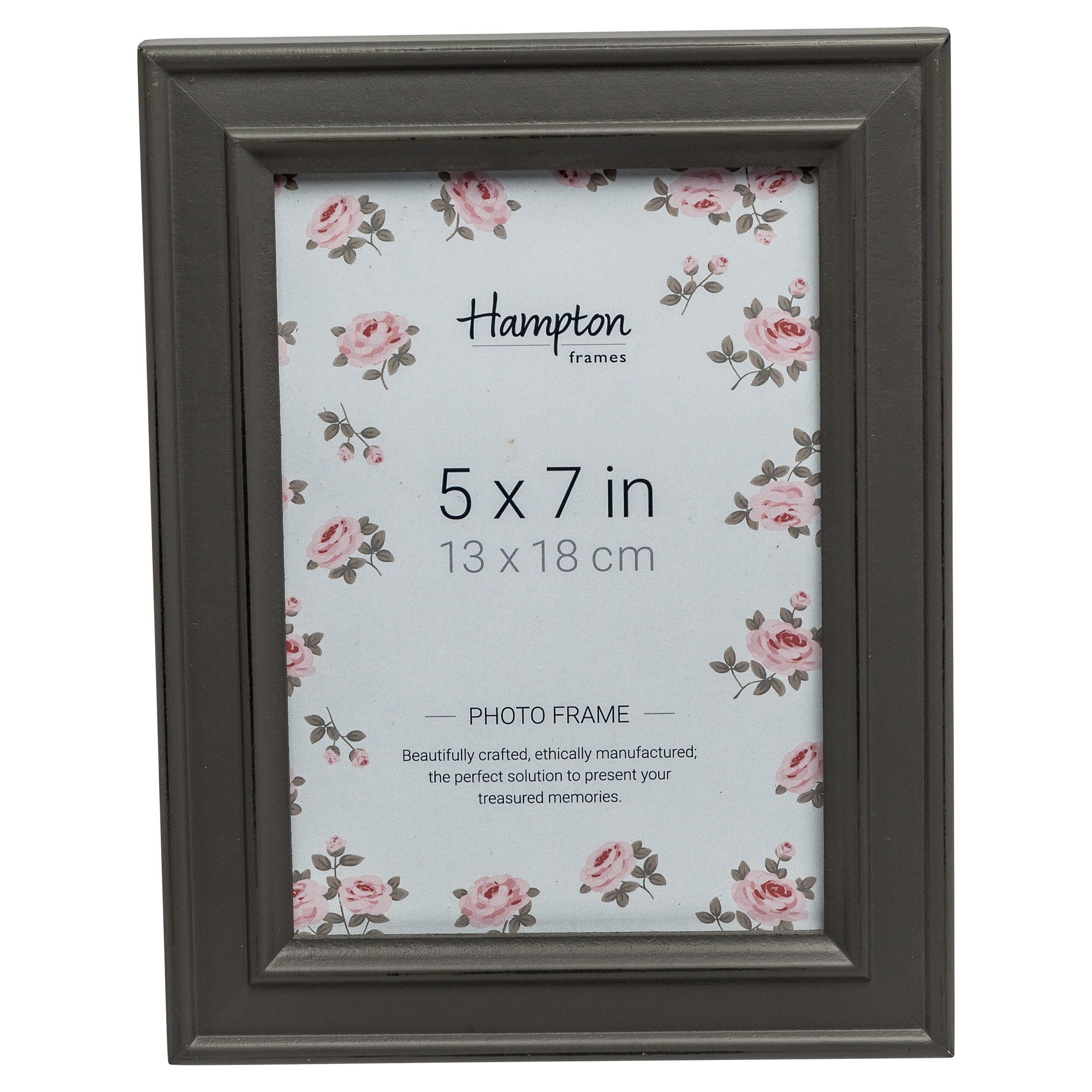 Hampton Frames PALOMA Distressed Shabby Chic Picture Photo Frame Grey 5x7 (13x18cm) PAL301957G