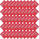 50 Pcs Bandanas Paisley Cowboy Polyester Bandanas Bulk Multi Purpose Headband for Men Women Party Costume