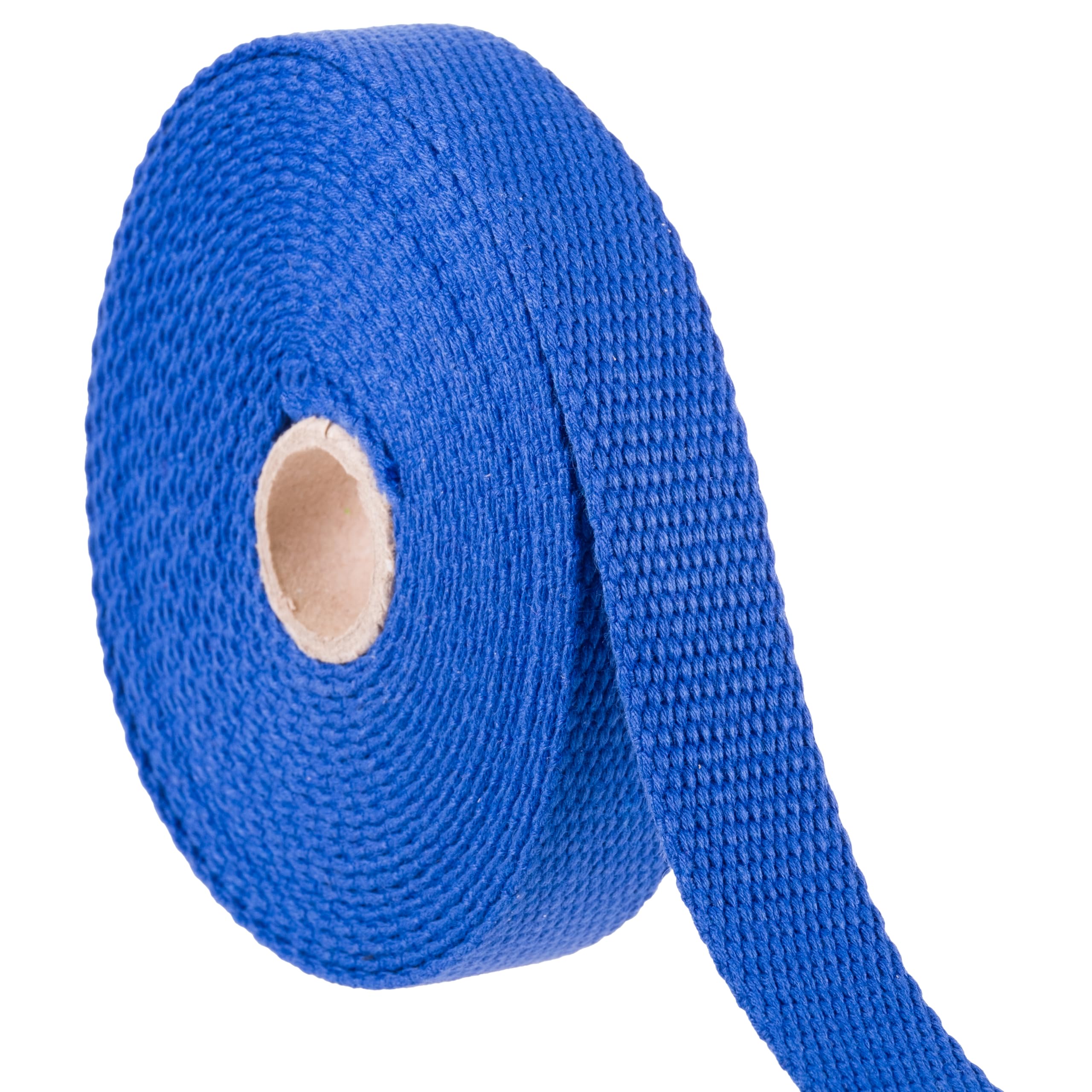 Shelver Heavy Duty Cotton Webbing Strap, 1 or 1.5 Inches and Colours, 5m (Sax Blue, 25mm) — image 1