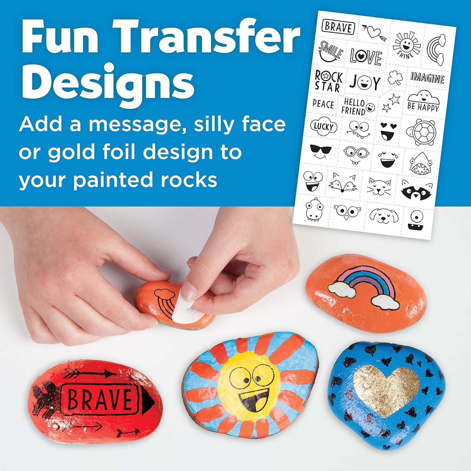 Creativity for Kids Hide & Seek Rock Painting Kit - Arts & Crafts For Kids - Includes Rocks & Waterproof Paint: Toys & Games