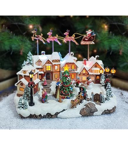 トーマスキンケイドスタジオ　キャンディ通りサンタ　オルゴール Amazon.com: The Bradford Exchange Thomas Kinkade Musical