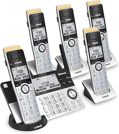 VTech IS8151-5 Answering System with 5 Handsets, Connect to Cell and