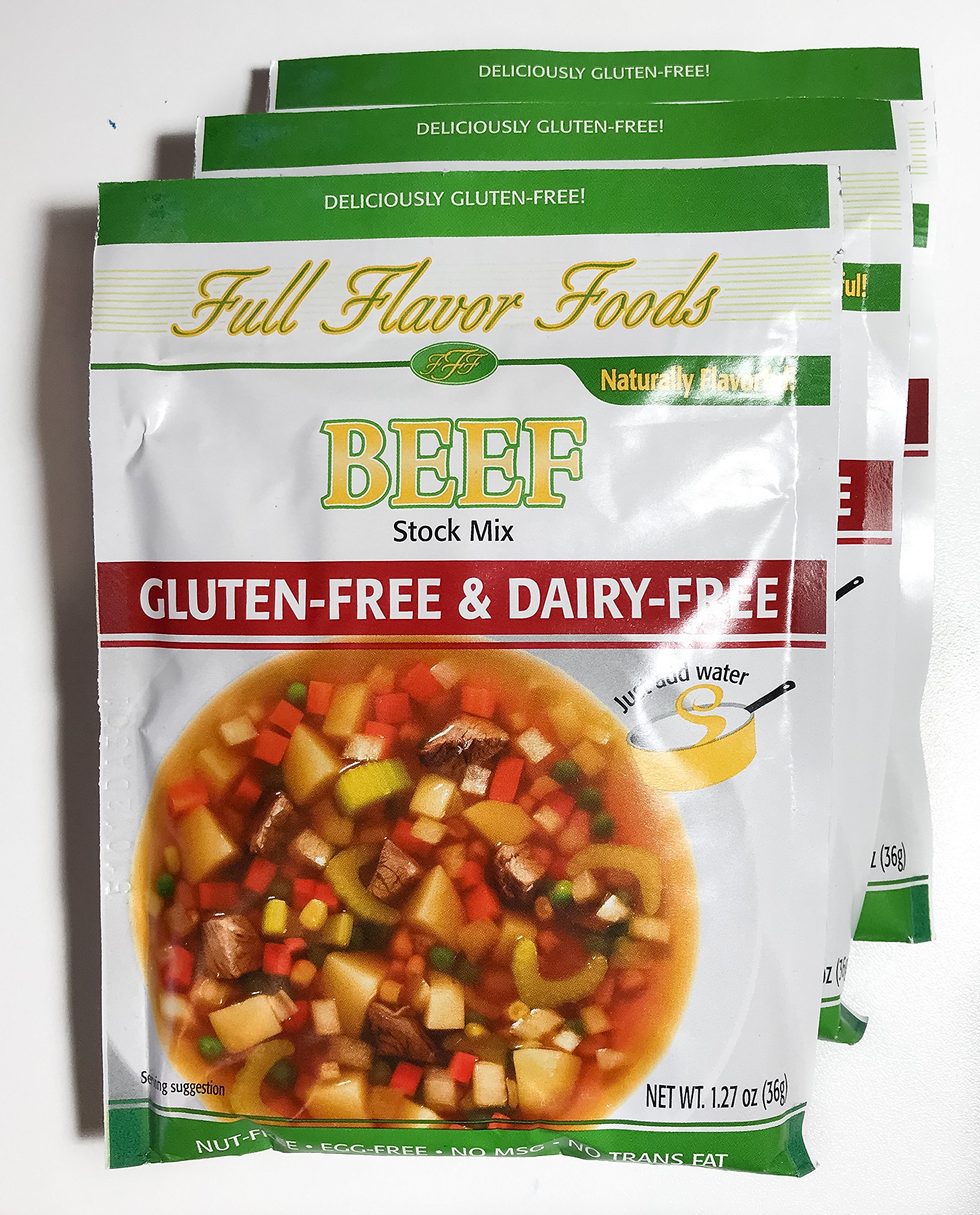 Full Flavor Foods GF Beef Stock Mix 1.27 Oz Pouch 3 Pack on