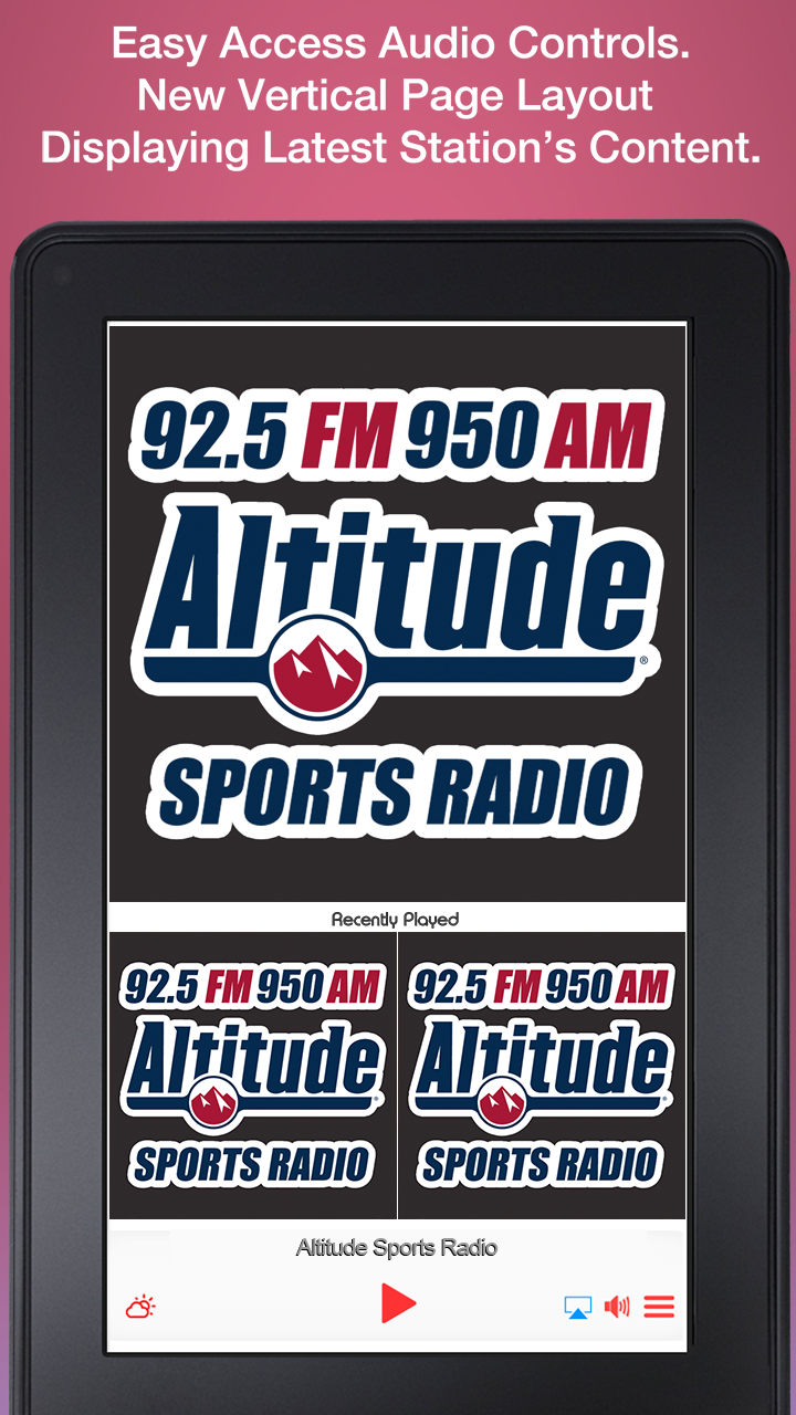 Amazon Com Altitude Sports Radio Appstore For Android