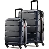 Samsonite Omni 2-Piece Set (20/28) PC Hardside Expandable Luggage with Spinner Wheels (Navy, 2-Piece Set (20/28))
